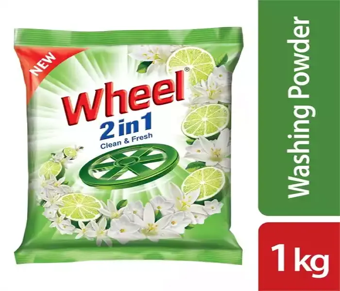 হুইল ওয়াশিং পাউডার ২ ইন ১ ক্লিন এ্যান্ড ফ্রেশ ১ কেজি Wheel Washing Powder 2 in 1 Clean and fresh 1kg
