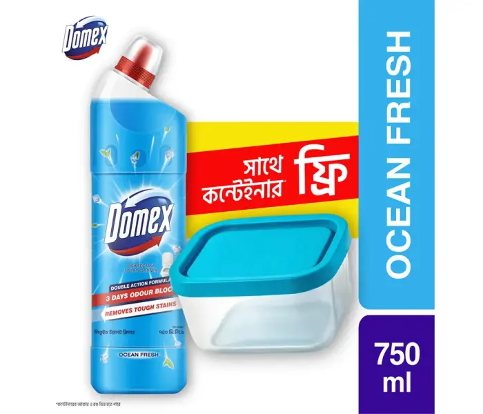 ডোমেক্স টয়লেট ক্লিনিং লিকুইড ওশান ফ্রেশ ৭৫০ মিলি Domex Toilet Cleaning Liquid Ocean Fresh 750 ml